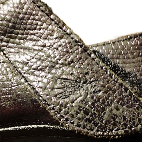 Fly London Lato Mary Jane Platform Wedge Silver Leather US 8  EU Size 38 - Picture 8 of 10